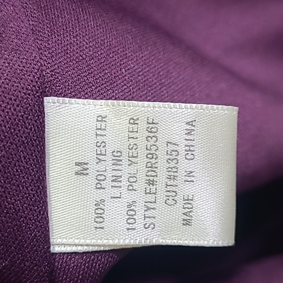 NWT Blue Rain Francesca's purple Short wing sleeve elastic waist dress medium - Picture 9 of 9